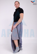 Брюки ортопедические межсезонные с расширением на всю ногу. Размер S (40-52). Цвет СЕРО-ГОЛУБОЙ