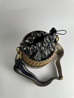 Сумка Christian Dior Brown Oblique Wicker Bucket