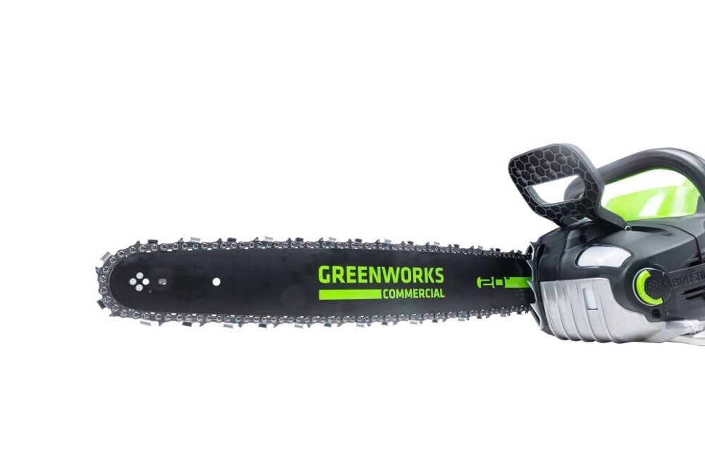 Цепная пила Greenworks GC82CS51k5, 82v, 51 см, в комплекте с АКБ 5 А·ч и ЗУ (аккумуляторная)