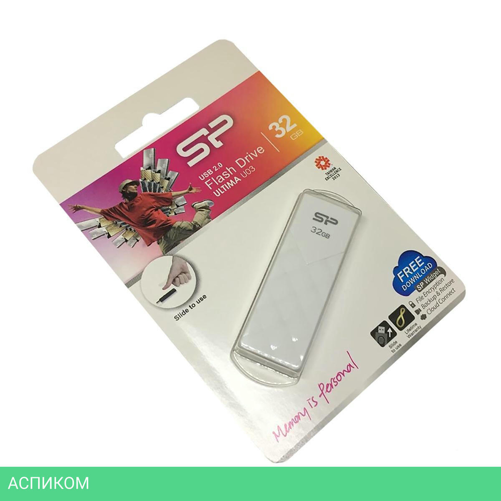 USB Flash-накопитель Silicon-Power Ultima U03 32GB белый (SP032GBUF2U03V1W)