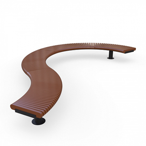 Лавка Rail Road 01 изогнутая