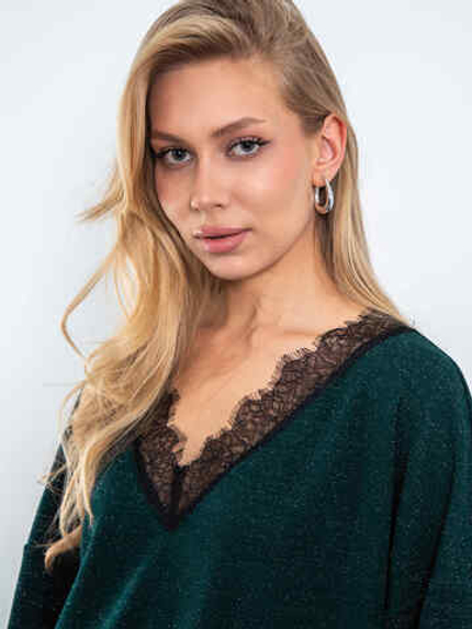 Джемпер Блеск (зеленый с люрексом)