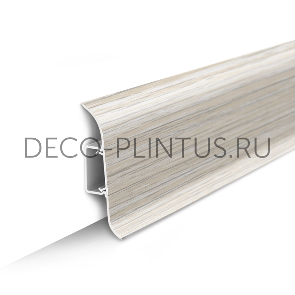 Плинтус напольный Идеал Классик 55 мм, 252 Ясень белый (IDEAL Classic 55мм, 2.2м,)