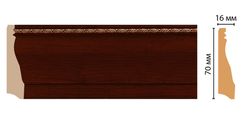 Плинтус напольный DECOMASTER 193-52 (70*16*2400мм)