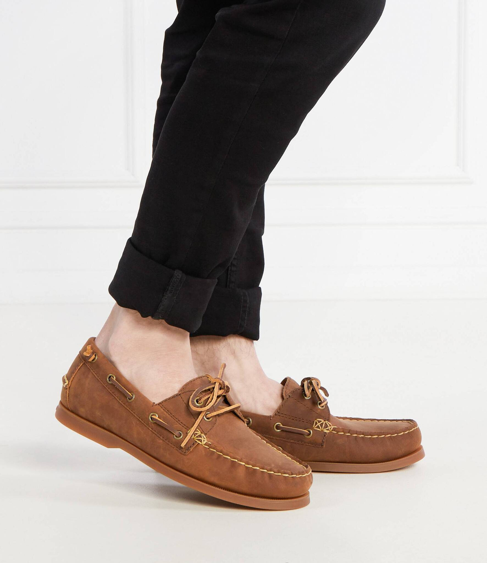 Кожаные мокасины merton boat-boat POLO RALPH LAUREN - коричневый(803932219)