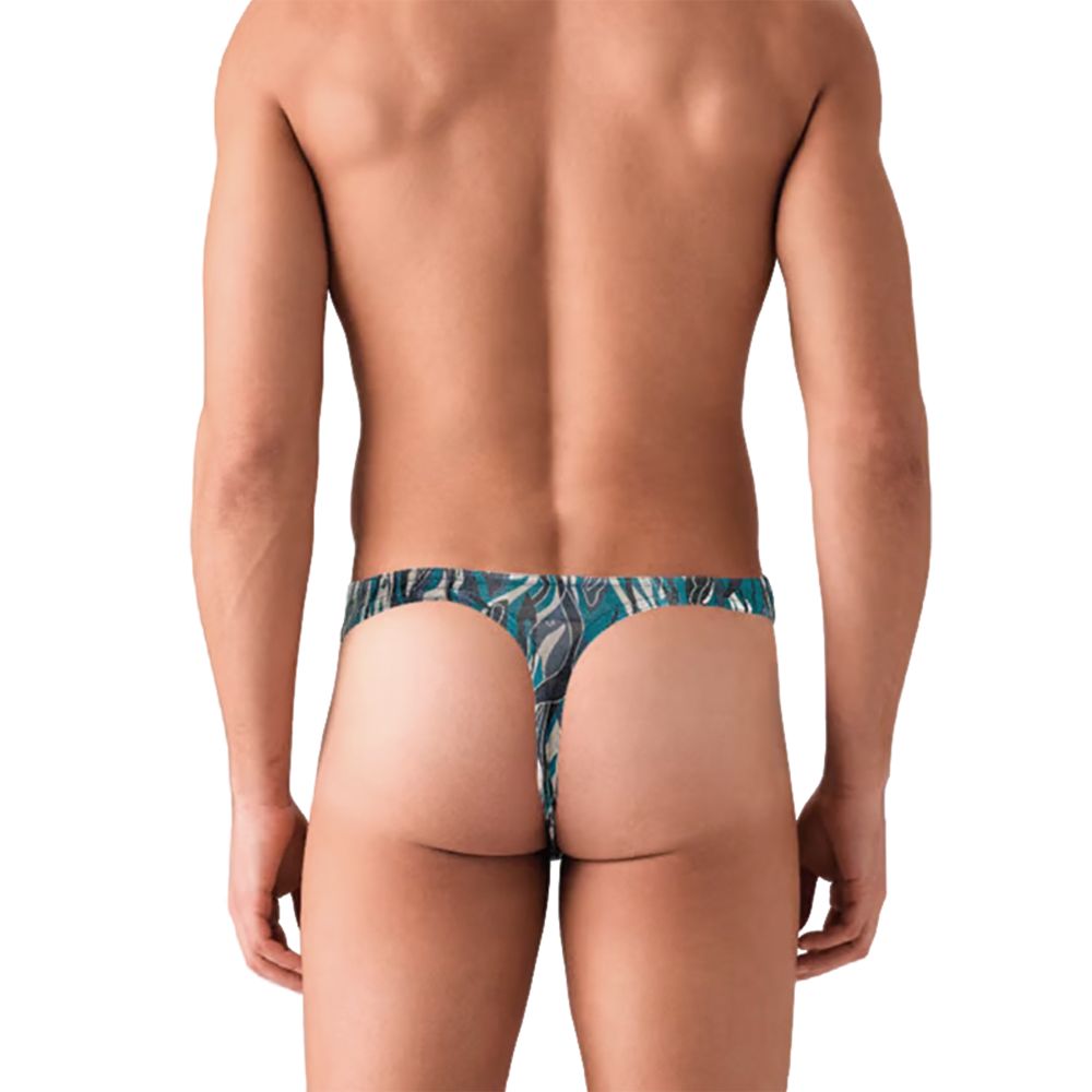 Мужские трусы тонги бирюзовые с принтом Doreanse 1022 Мужские трусы тонги бирюзовые с принтом Doreanse 1022