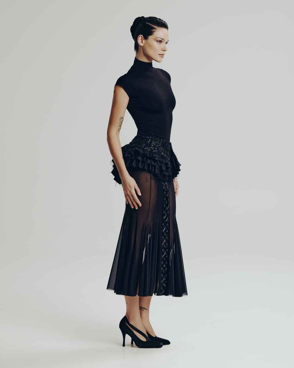 Юбка будуар М, Черный