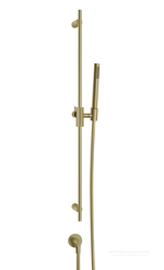 Штанга Anello Gessi, h900 мм, с душевой лейкой и отводом воды, цвет Brass Brushed PVD
