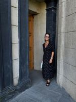 Силуэтное платье в цветок