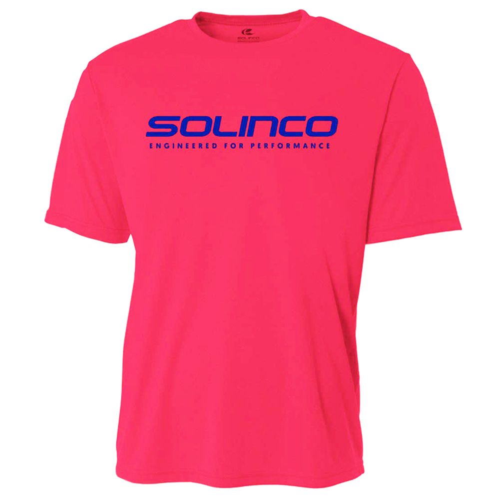 Мужская теннисная футболка Solinco Performance Shirt - neon pink