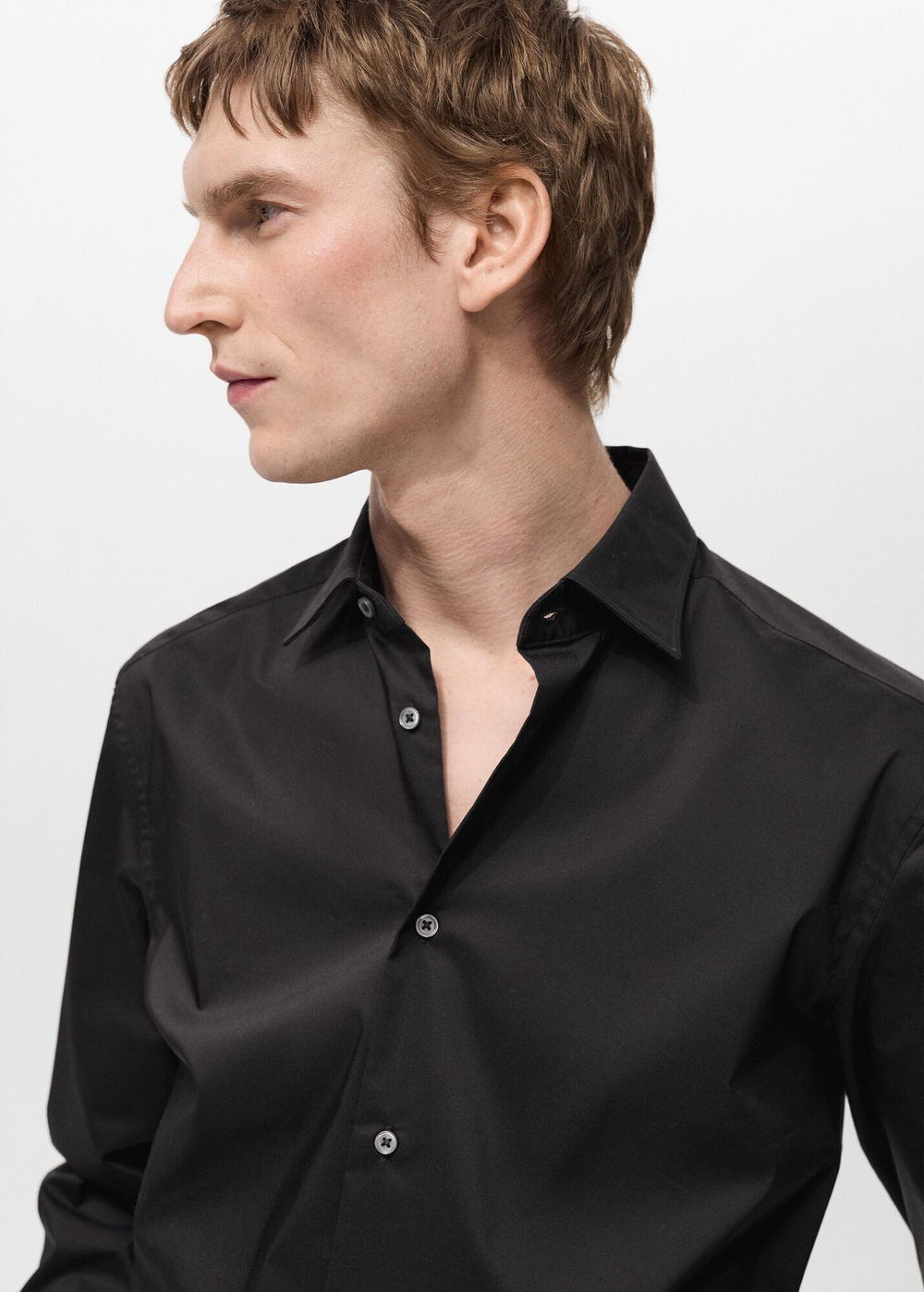 Рубашка regular fit из хлопка стретч