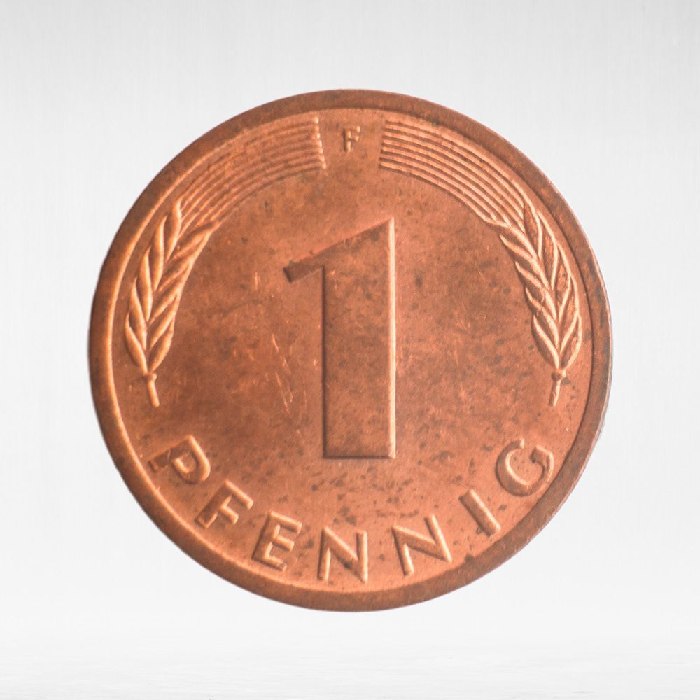 Germany, 1 Pfennig, 1980, (Stuttgart Mint - "F"), VF