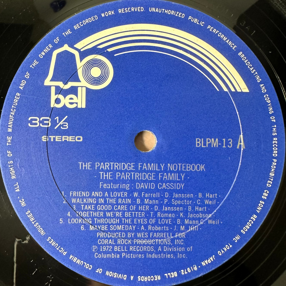 The Partridge Family Notebook (Япония 1972г.)