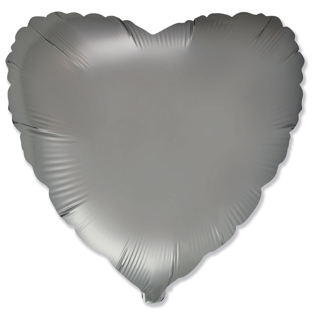Фольгированный шар-сердце, сатин, в бежевых оттенках, 46 см