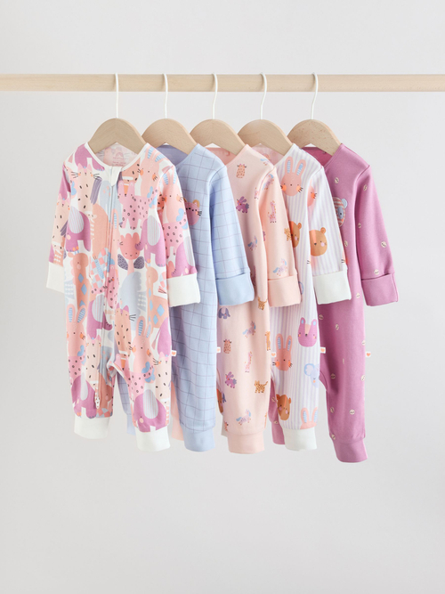 Комбинезон / Cлип для малышей Next F35-902, 5 шт., Розовый, Голубой