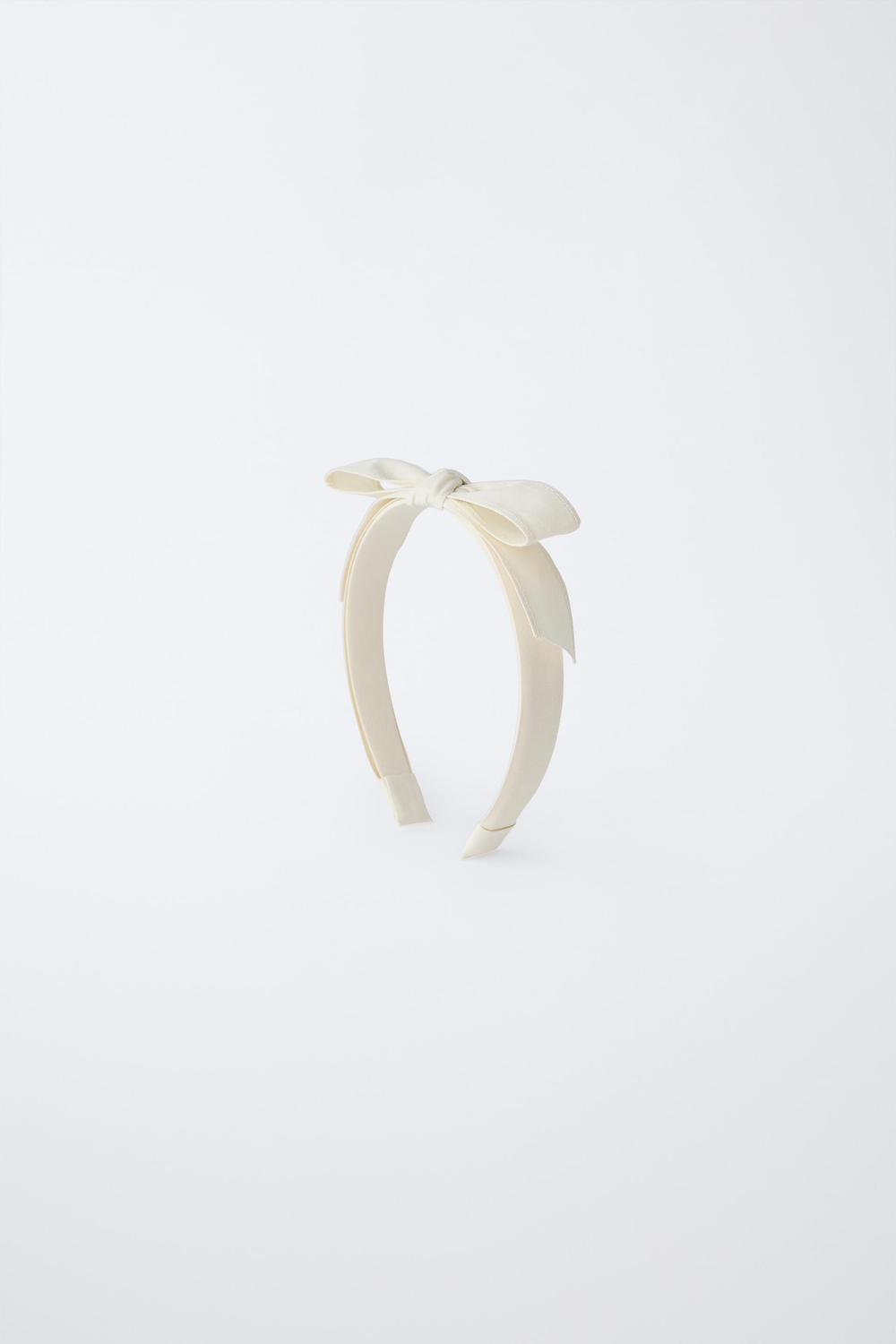 ZARA ОБОДОК С ДВОЙНЫМ БАНТОМ, ЭКРЮ