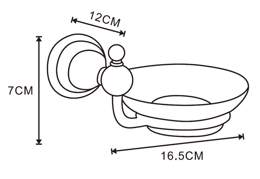Мыльница Azario ELVIA, Бронза (AZ-91108Q)