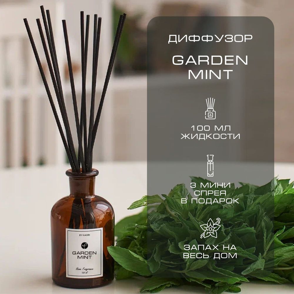 By Kaori Диффузор &quot;GARDEN MINT&quot; комплект S, 125 мл