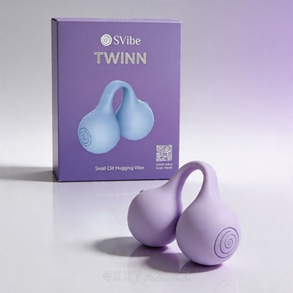 Стимулятор клитора с вибрацией SVibe Snail TWINN Clit Hugging Vibe лиловый