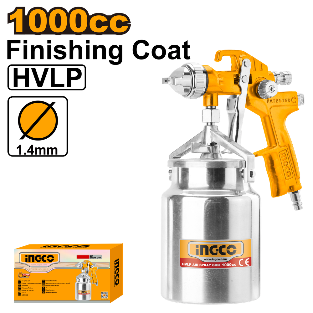 Краскопульт пневматический INGCO ASG2101 1000 мл 1,4 мм