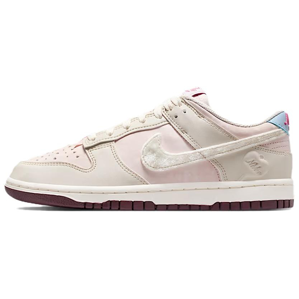 Nike Dunk Low top Skateboard Shoes Women's Beige Pink