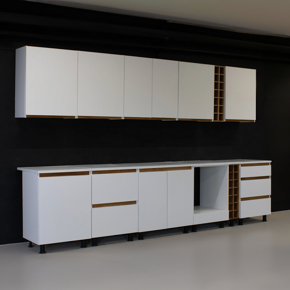 Кухонный модуль напольный под духовой шкаф 60 см Валенсия без столешницы, на ножках, белый