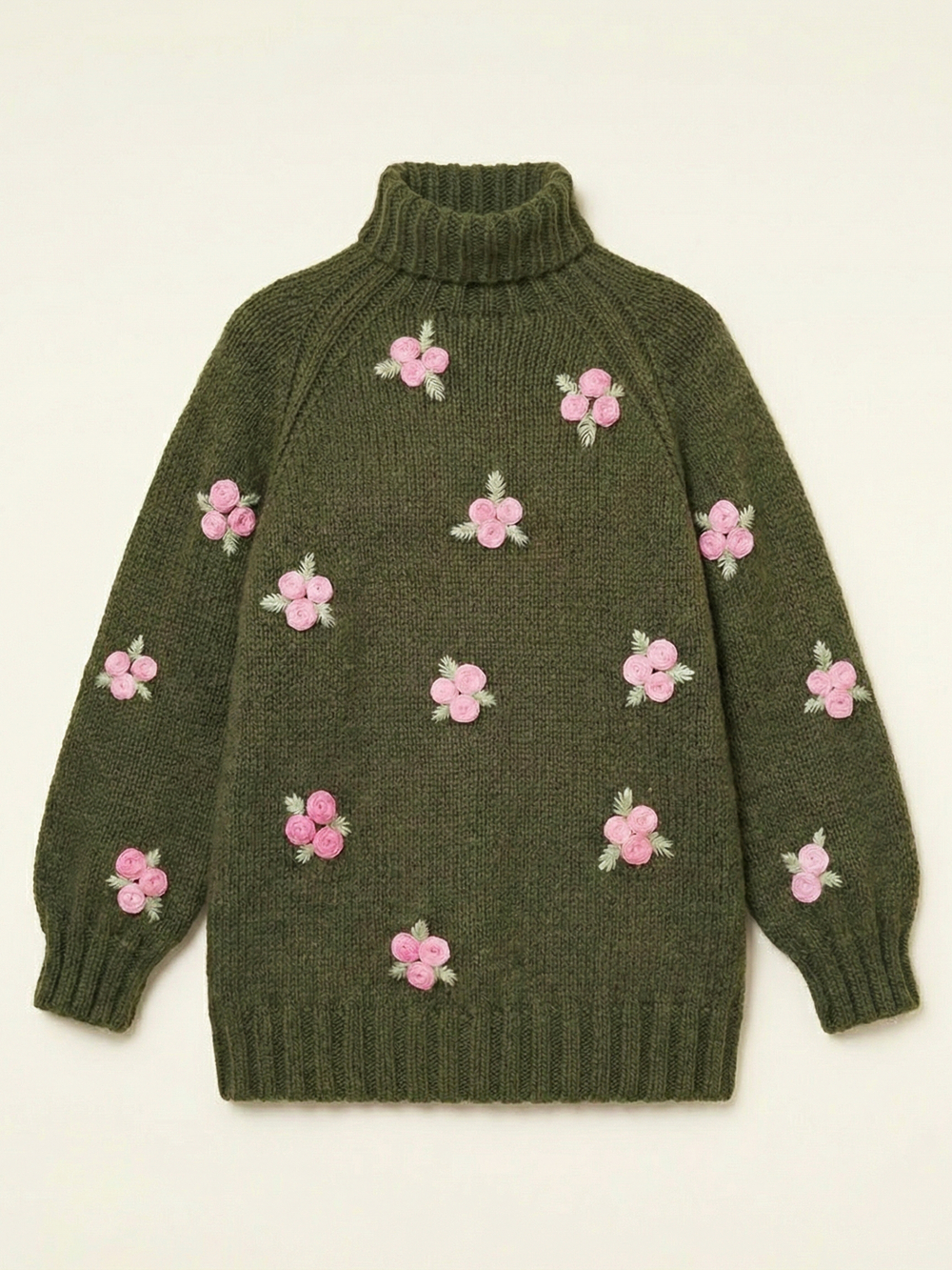 Свитер ручной работы "Розовый сад"