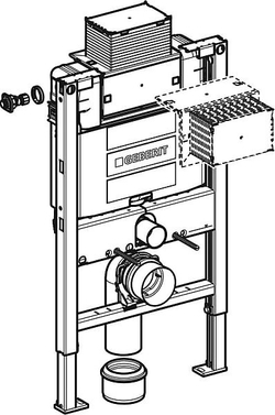 Инсталляция для унитаза Geberit Duofix Omega h82 GEBERIT 111.003.00.1, низкая
