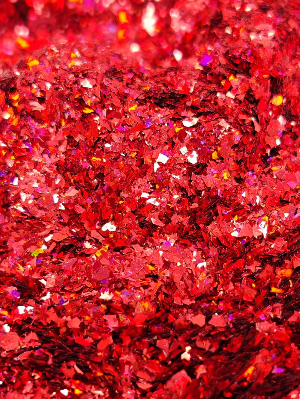 Хлопья - слюда 88810 Красный голографик - для литья изделий и творчества