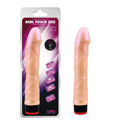 Телесный вибратор-реалистик 9” Vibe Cock - 22 см. (Цвет: телесный)