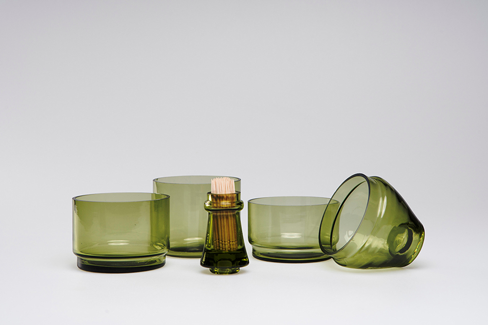 Набор из 5-ти емкостей для аперитива l'ap?ro, зеленый