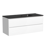 Тумба подвесная под раковину Sancos Libra, белый глянец 1190х450х500 мм