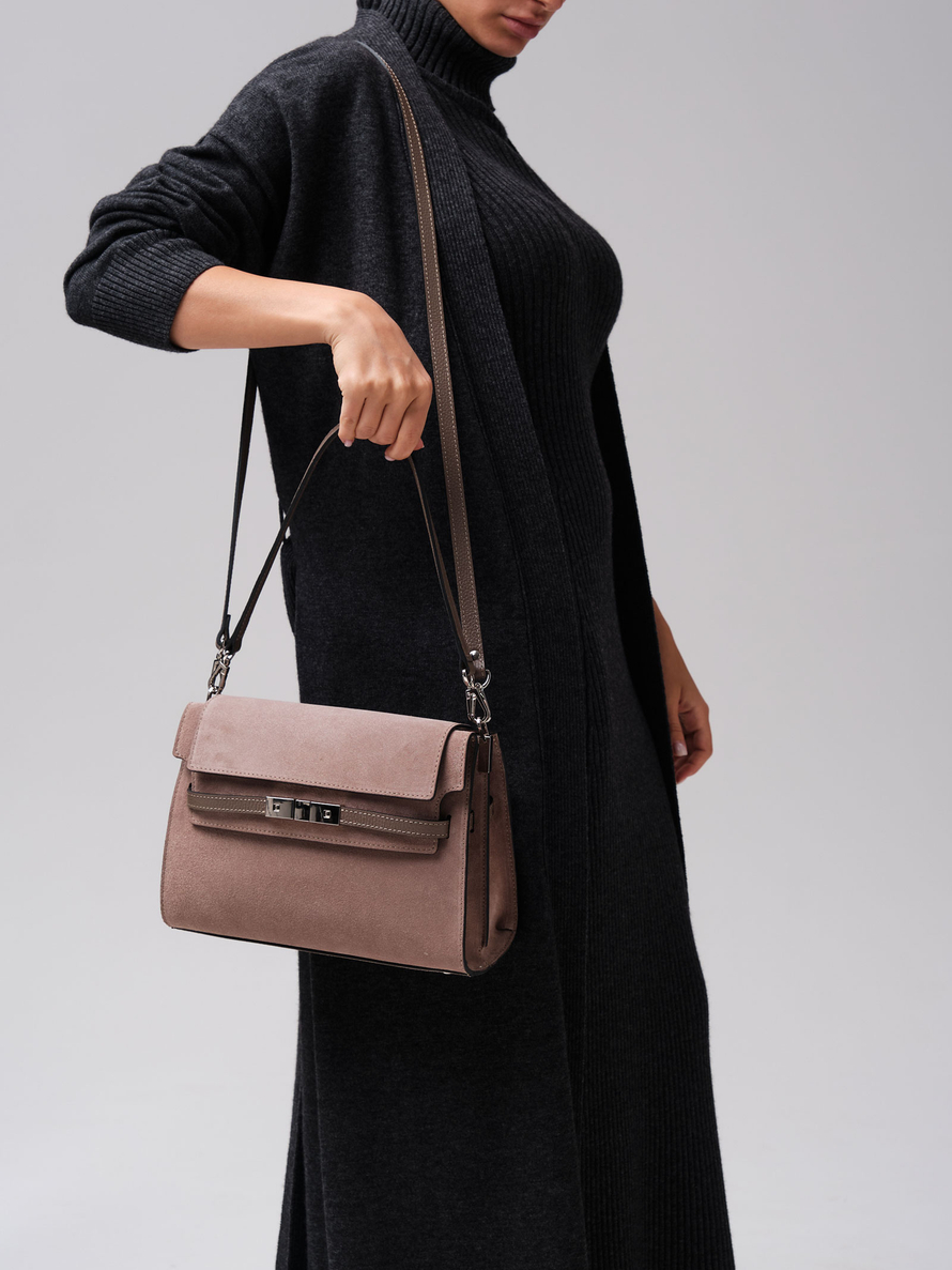 Замшевая сумка Rachel DBR 31361 капучино