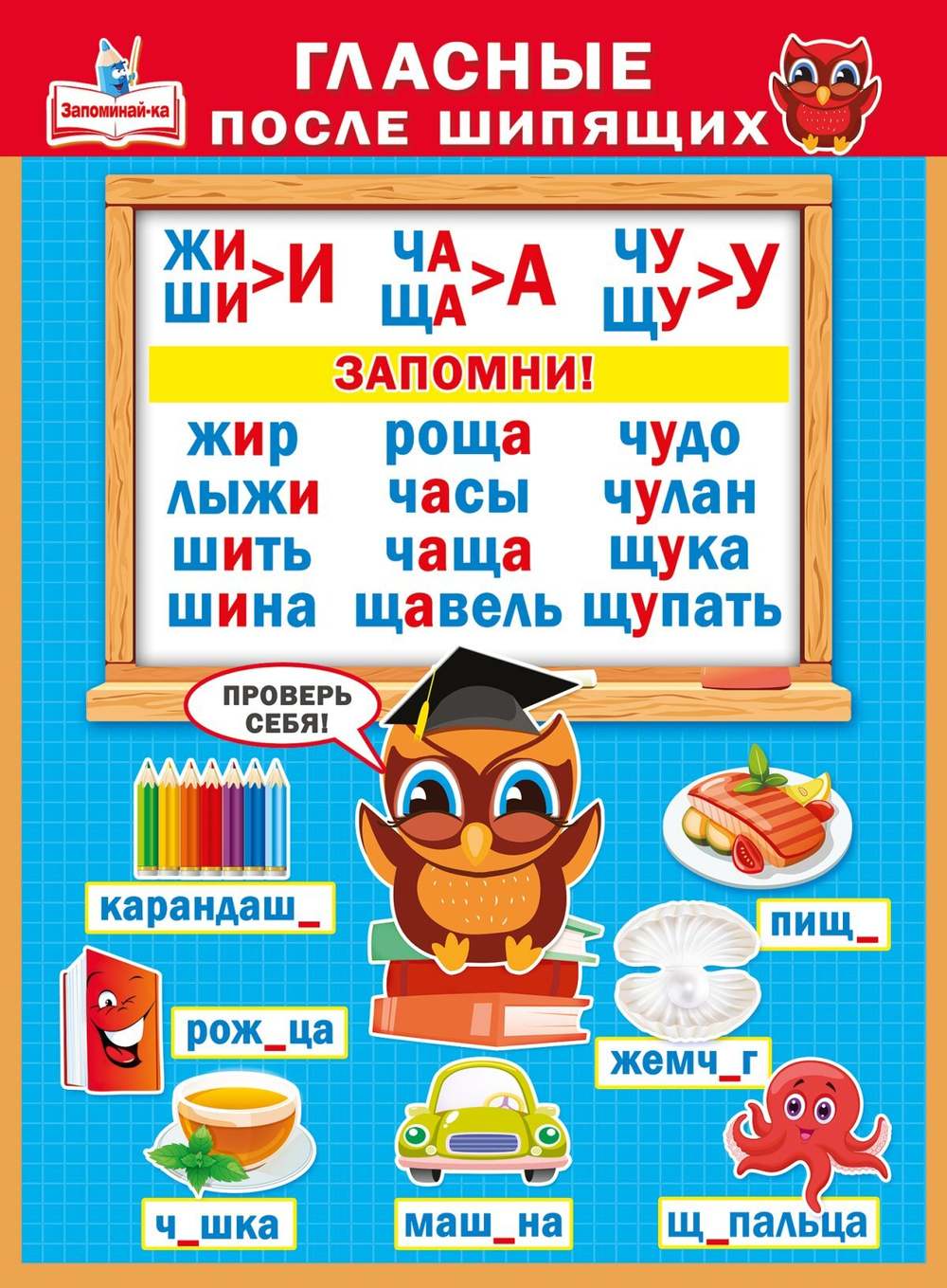 Плакат " Гласные после шипящих " 46032