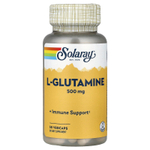 Solaray, L-глютамин, 500 мг, 50 вегетарианских капсул