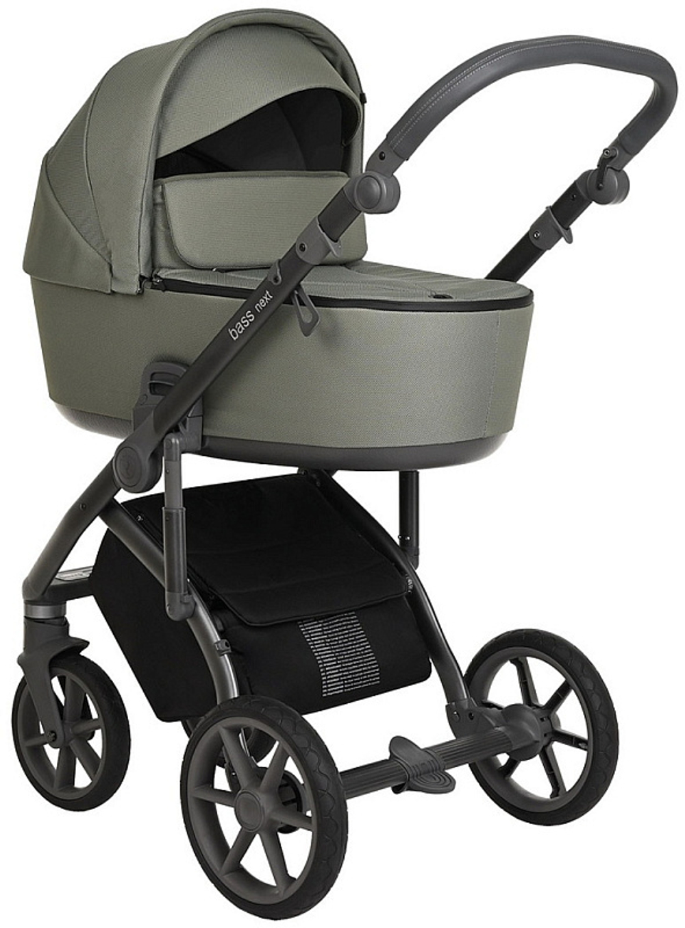 Детская коляска Roan Bass Next 3 в 1 с автокреслом Avionaut Silver Black RN023/1 Misty Mood