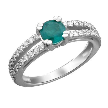 Кольцо с бриллиантами  из белого золота JA-K-624197-5