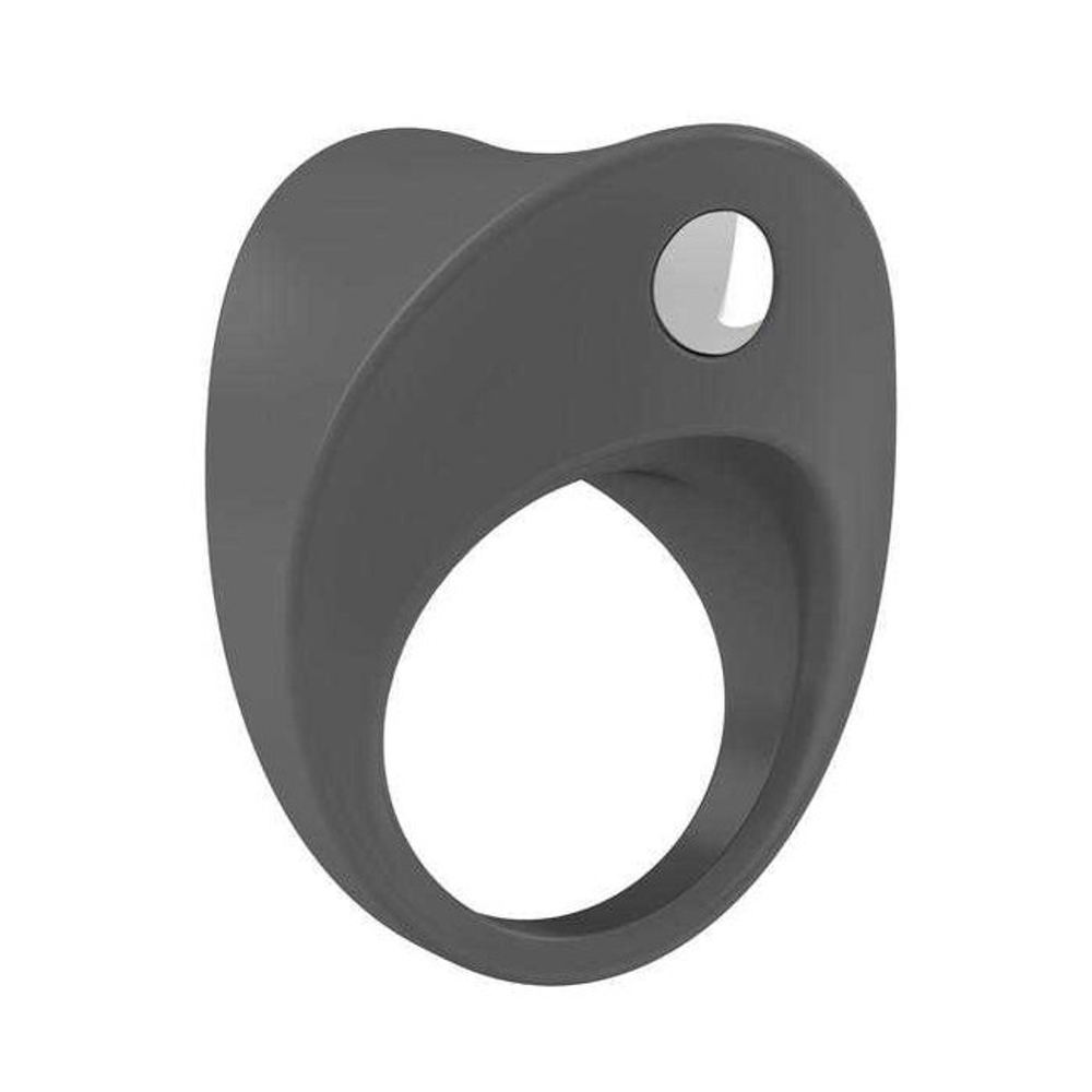 Широкое эрекционное кольцо на пенис OVO с вибрацией (Цвет: темно-серый)