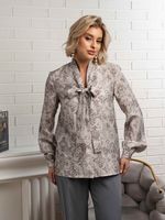 Рубашка с бантом Рузанна (серая) Б15117-10М LT Collection