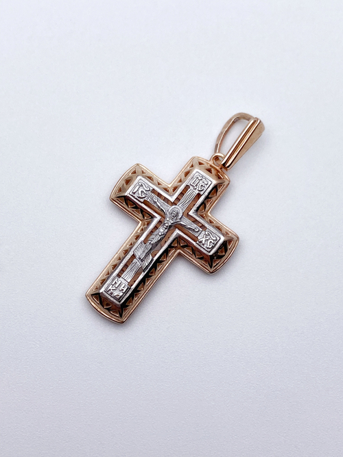 Крест из серебра/Позолота,Родий