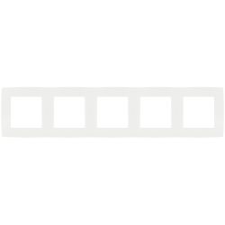 Рамка для розеток и выключателей ЭРА Серия 12 12-5005-01М на 5 постов, белый матовый
