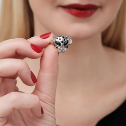 "Тагир" кольцо в серебряном покрытии из коллекции "Дикие кошки" от Jenavi