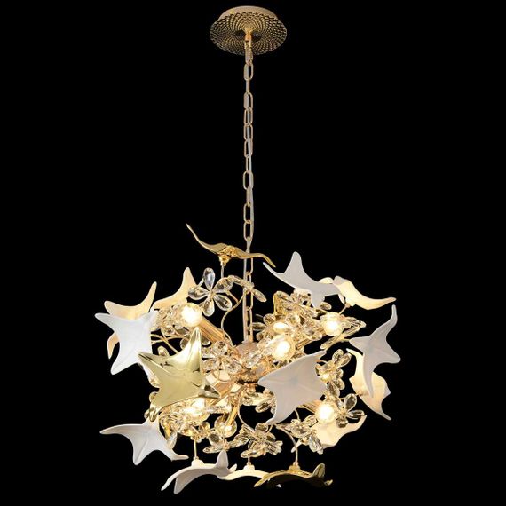 Подвесная люстра Crystal Lux LETISIA SP9 GOLD