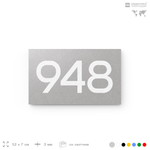Номер на дверь 948, табличка на дверь для офиса, квартиры, кабинета, аудитории, склада, серая 120х70 мм, Айдентика Технолоджи