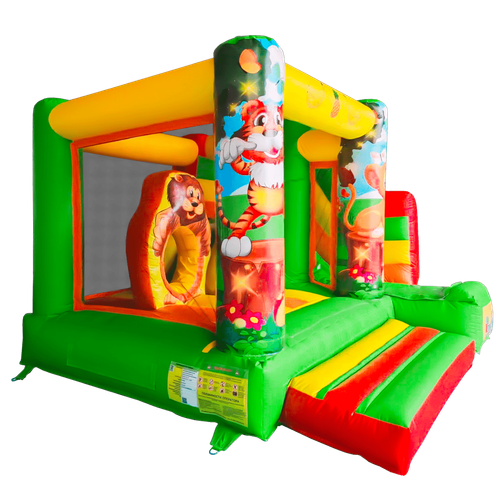 Коммерческий надувной батут "Зверята " 4*3,5*2,5 м