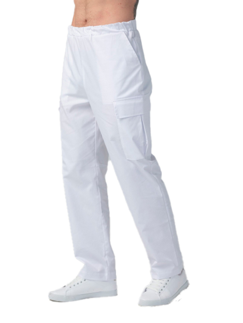 Брюки медицинские мужские Dr. Nice DRN640 с карманами, белые, 48