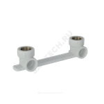 Планка монтажная PP-R белая Дн 20х1/2" ВР под смеситель с водорозетками PRO VALFEX 10124020-PRO