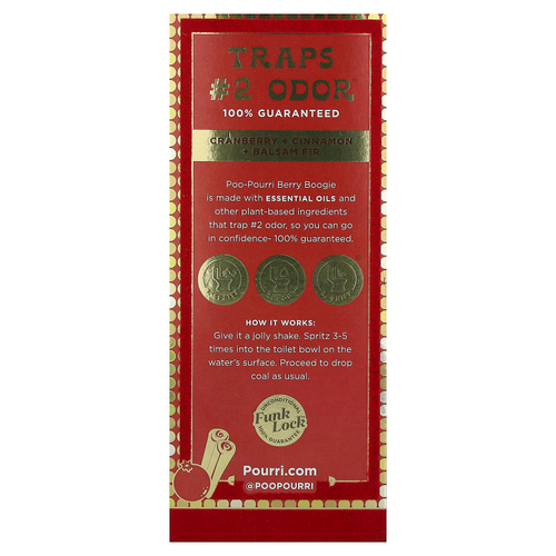 Poo-Pourri, Before-You-Go®, спрей-освежитель для туалета, с ягодным вкусом, 59 мл (2 жидк. унции)