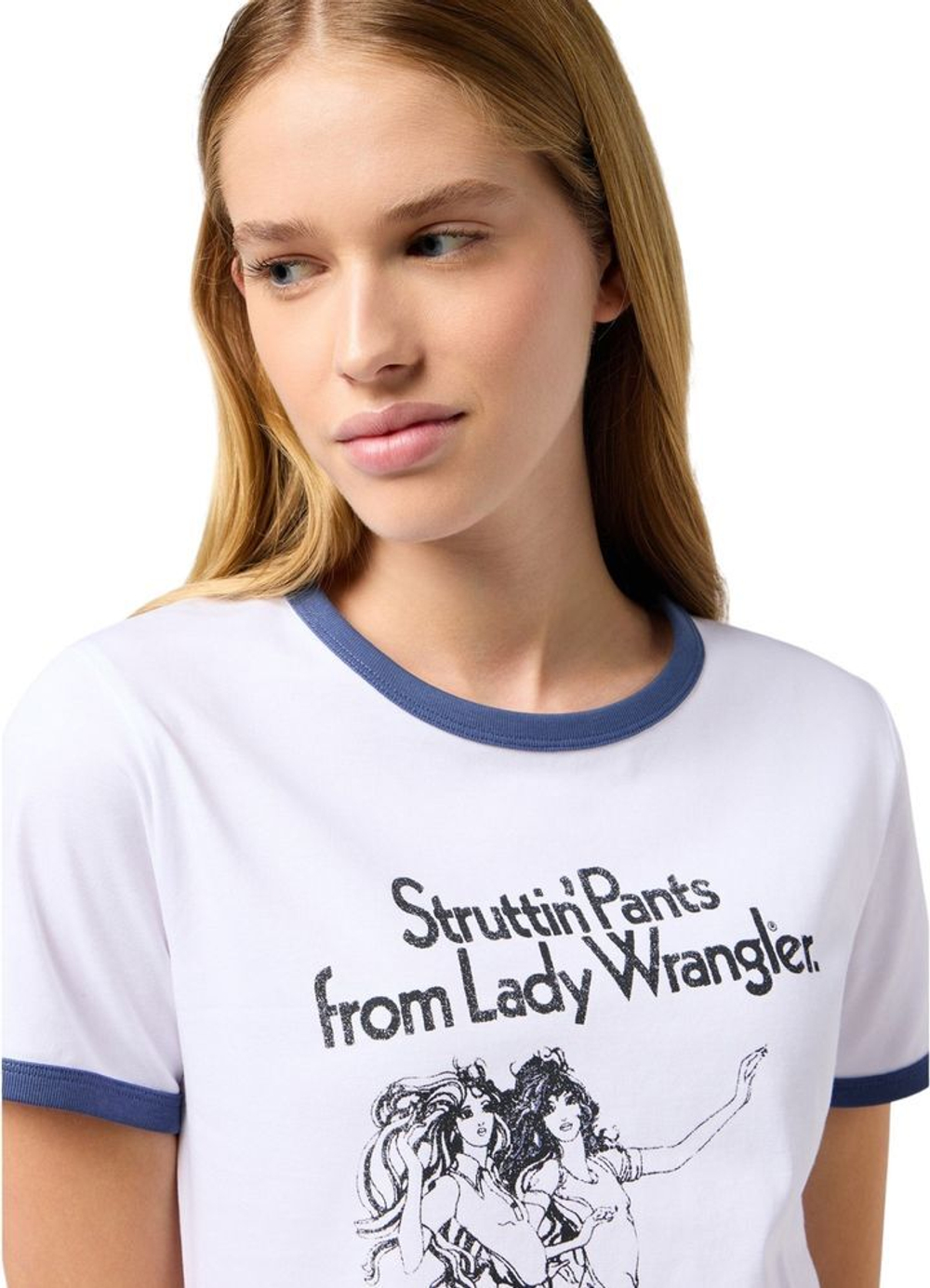 Футболка Wrangler RINGER TEE WHITE