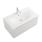 Тумба с раковиной подвесная BelBagno UNO-800-1C-SO-BO Bianco Opaco, раковина белая BB-8099-80